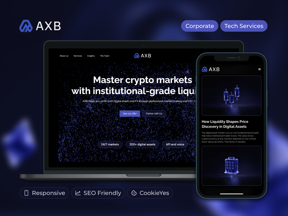 AXB website screenshot